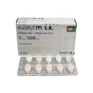Amaryl M1/M2 (Glimepiride 1/2 mg + Metformin 500 mg) Tablets